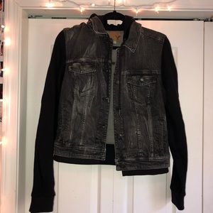 american eagle black jean jacket